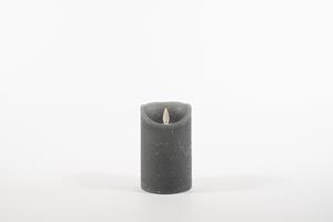 Anna's Collection Rustic Wax Candle Moving Flame 7,5X12,5Cm Grey 3 X Aa - 