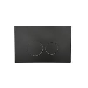 Qeramiq Bedieningsplaat  Push Met DualfFush Frontbediening ABS Rond Mat Zwart 