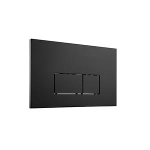 Qeramiq Bedieningsplaat  Push Met DualfFush Frontbediening Kunststof Mat Zwart 