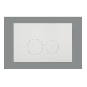 Qeramiq Bedieningsplaat  Push Met DualfFush Frontbediening ABS Rond Glans Wit 