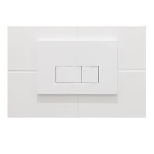 Qeramiq Bedieningsplaat  Push Met DualfFush Frontbediening ABS Rechthoek Glans Wit 