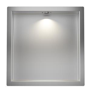 BWS Inbouwnis  Albert 30x30x7 cm Met Led RVS 
