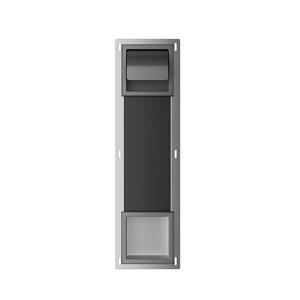 BWS Toiletrolhouder met Klep en Reserverolhouder Inbouw  Milan Gunmetal 