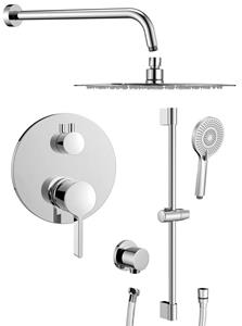 Sapho Iconic inbouw regendouche 30cm met wandarm, handdouche en glijstang chroom