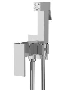 Cubemix inbouw bidetkraan met knijphanddouche chroom