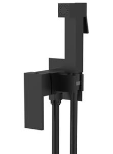 Sapho Cubemix inbouw bidetkraan met knijphanddouche zwart mat