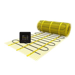 Magnum Elektrische Vloerverwarming  Mat incl. Klokthermostaat Zwart 1.5 m2 