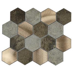 Mozaïek  Steenstrip Large Zelfklevend 29.0x25.0 cm Koper 