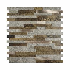 Mozaïek  Steenstrip Zelfklevend 29.2x29.7 cm Koper 