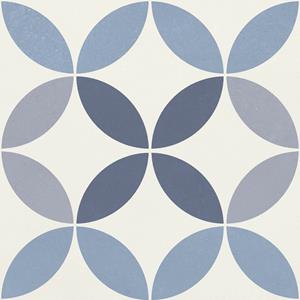 Mykonos Vloer en Wandtegel  Hydrolic Cirkel Blauw 20x20 cm 