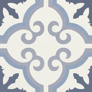Mykonos Vloer en Wandtegel  Hydrolic Bloemen Blauw 20x20 cm 