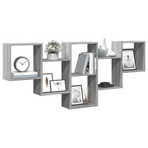 vidaXL Wandschap 159x18x66 cm bewerkt hout grijs sonoma eikenkleurig