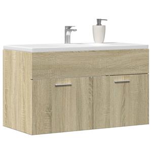 vidaXL Wastafelkast 80x38,5x46 cm spaanplaat sonoma eikenkleurig