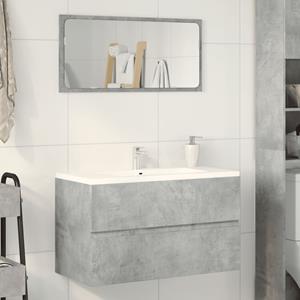 vidaXL Wastafelkast 90x38,5x45 cm spaanplaat betongrijs