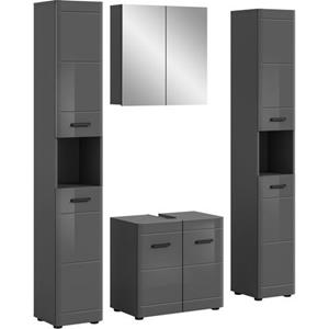 Welltime Badmeubelset Doux, bestehend aus: 2x Hochschrank, Waschbeckenunterschrank,