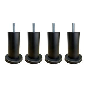 Furniture Legs Europe Stalen meubelpoot mat zwart rond ø 4,2 cm en hoogte 10 cm (M8) - Set van 4 stuks