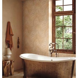 Praxis Vliesbehang Met Marmerprint Beige - Zalmroze - Zacht Oranje-beige