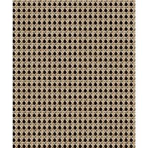 Praxis Vliesbehang Met Webbing Print Naturel - Beige - Zwart
