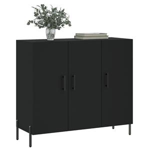 vidaXL Dressoir 90x34x80 cm bewerkt hout zwart