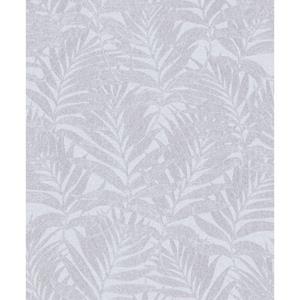 Praxis Vliesbehang Met Bladeren Print Lichtgrijs - Rosé Metallic