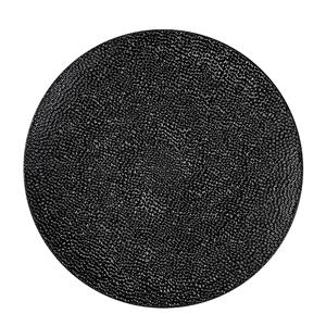 Christmas goods Kaarsenbord/onderbord - zwart gehamerd - kunststof - D33 cm - rond -