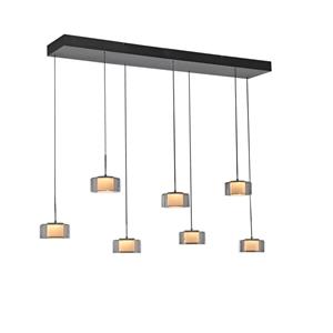 Paul Neuhaus 7-lichts hanglamp Rika zwart 2115-18
