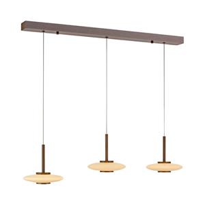 Paul Neuhaus Hanglamp 3-lichts Pure Vitrum design bruin 2083-34