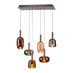 Paul Neuhaus Vrolijke hanglamp Irides 6-lichts recht 2681-70