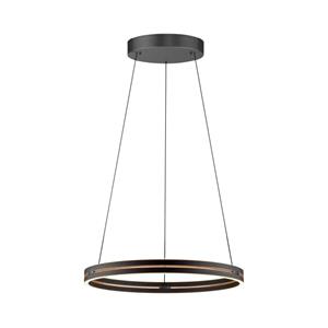Paul Neuhaus Strakke hanglamp Pure E-Loop zwart Ø 70cm 2551-18