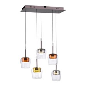Paul Neuhaus 5-lichts hanglamp Q-Kon meerdere kleuren 2743-70
