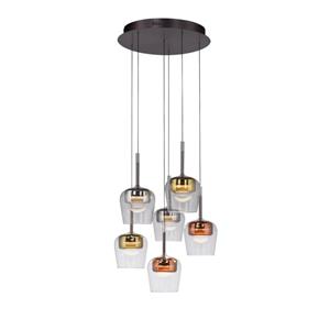 Paul Neuhaus 6-lichts hanglamp Q-Kon meerdere kleuren 2744-70