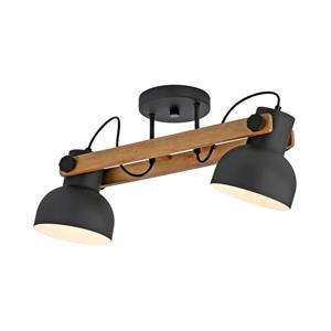 JUST LIGHT. Deckenleuchte Cup 2.0, 2-flammig schwarz, Metall