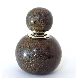 Urnwebshop Edelstenen Mini Urn Black Sunstone, Zilver Plated Beslag (0.001 liter)