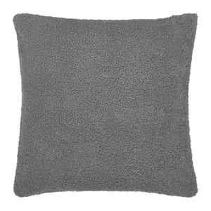 QUVIO Sierkussenhoes teddy - 45x45cm - Donker grijs