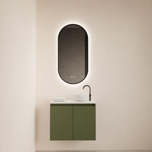 BWS Fonteinmeubel  Meadow 60x50 cm Olijf Groen Incl. Topplaat Mat Wit 