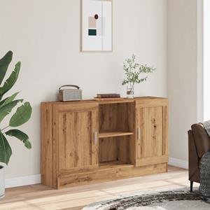 vidaXL Dressoir 120x30,5x70 cm bewerkt hout artisanaal eikenkleurig