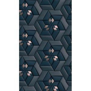 Livingwalls Behang 3d-motief Blauw En Zilver - 159 X 280 Cm - As-391783