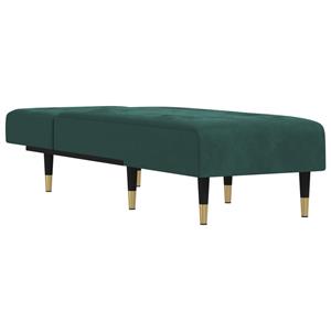 vidaXL Chaise longue fluweel donkergroen