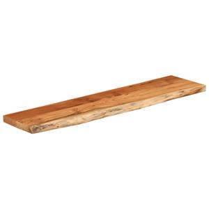 vidaXL Wandschap rechthoekig natuurlijke rand 120x30x2,5 cm acaciahout