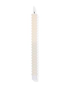 HEMA LED Kaars Ribbel Met Wax Ø2.5x29 Ivoor (ivoor)
