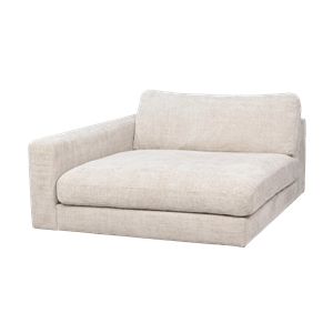 Rowico Home Duncan modulaire chaise longue lichtgrijs - links - 129 cm