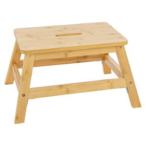 5five Voetenbankje/opstapje/krukje - bamboe - 47 x 33 x 25 cm - draagvermogen 150 kilo -