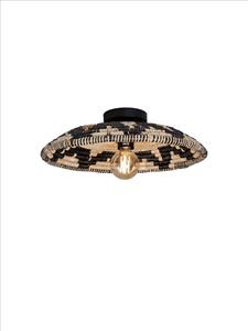 GOOD&MOJO Plafondlamp Andros Zeegras, 45cm - Zwart/Naturel