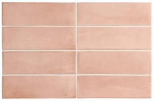 Jabo Tegelsample:  Premium Koko wandtegel 15x5cm zalm roze mat