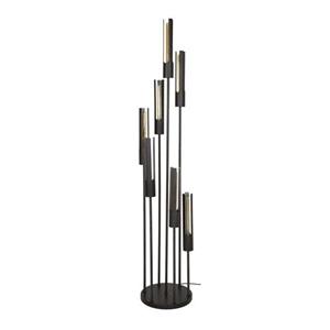 Hoyz Collection  Vloerlamp 7l Getrapt Tube - Artic Zwart