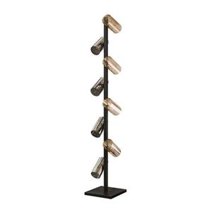 Hoyz Collection  Vloerlamp 8l Cylinder Mixed Glass (g9) - Artic Zwart