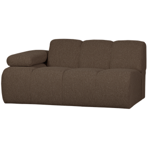 WOOOD Mojo 1,5-Zits Met Arm Links Boucle Bruin Melange