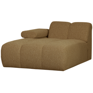 WOOOD Mojo Chaise Longue Element Links Boucle Geel/Bruin Melange