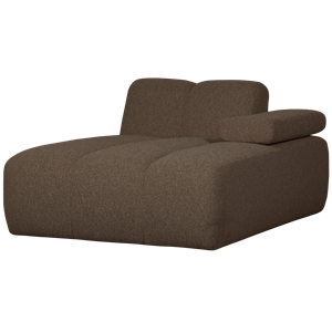 WOOOD Mojo Chaise Longue Element Rechts Boucle Bruin Melange