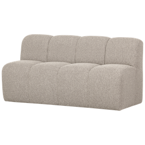WOOOD Mojo Bankje 160Cm Met Rugleuning Boucle Beige Melange